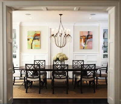 Transitional Dining Room by Blue Tangerine Art