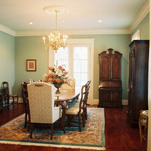 Blue/green/gray dining room