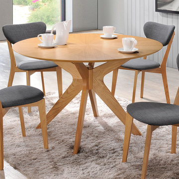 Aeon Furniture Brockton Round Dining Table in Natural Oak