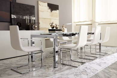 This is an example of a contemporary dining room in Orlando.