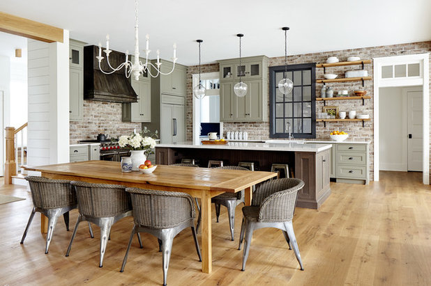 Farmhouse Dining Room by lisa furey interiors