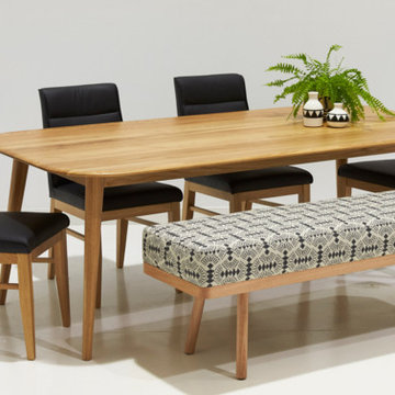 Alpine Dining Table with Goldie Bench