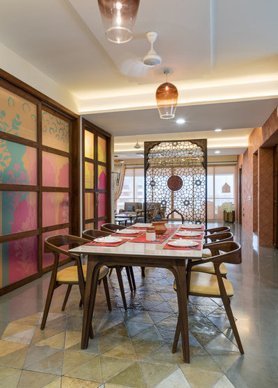 Asian Dining Room by Aangan Architects