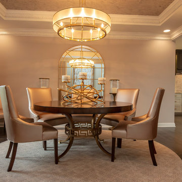 An Elegant Rose-Gold Dining Room