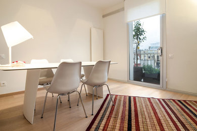 This is an example of a modern dining room in Barcelona.