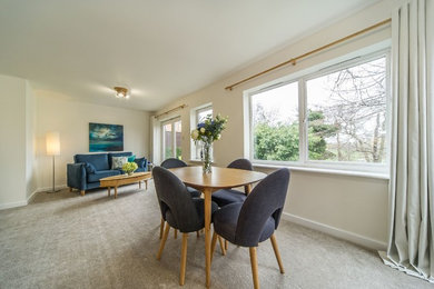 Photo of a contemporary dining room in London.