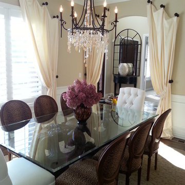Arch pleated drapes