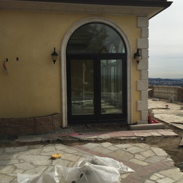 Arch Top French Doors Installed On Hill Top House In Glendale