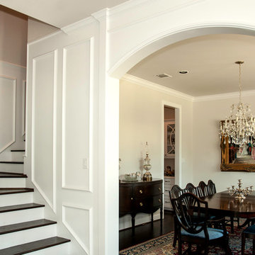 Arched Entry into Dining and Main Stair