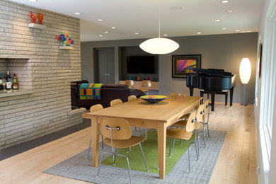 Inspiration for a modern dining room remodel in Grand Rapids