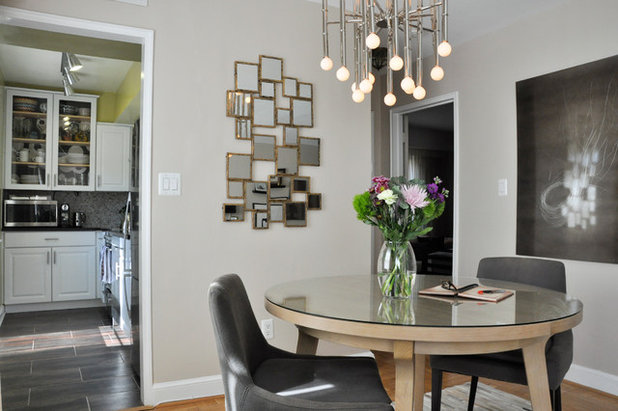 Transitional Dining Room by CM Glover