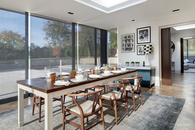 Inspiration for a large contemporary dining room in Kent.