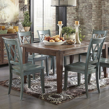 Ashley Mestler Dining Table with 6 Chairs and Sideboard