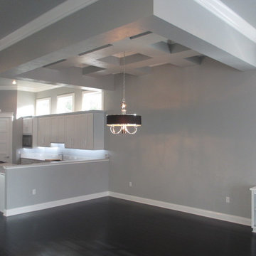 Asian Modern Coffered Dining Room Ceiling