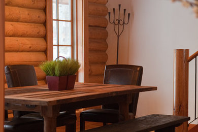 Inspiration for a rustic dining room remodel in Jackson