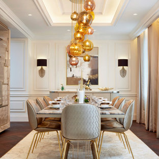 This is an example of a contemporary dining room in London.