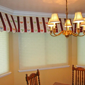 Awning valance with pleated shades