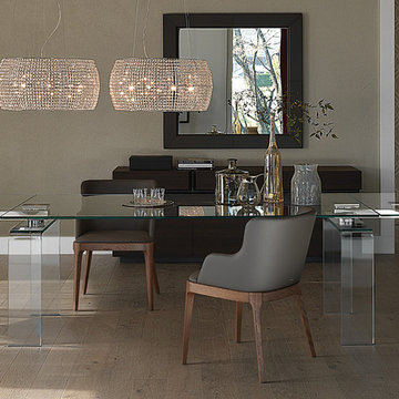 Azimut All Glass Dining Table by Cattelan Italia