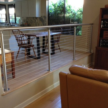 Bakersfield CA Round Stainless Post and Rail with Stainless Cable Railing