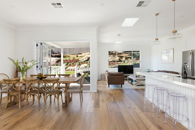 Design ideas for a coastal dining room in Sydney.