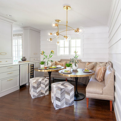 Transitional Dining Room by Lucy and Company