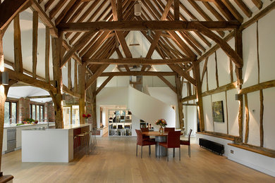 Inspiration for a country dining room in Surrey.