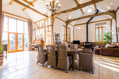 This is an example of a rural dining room in Essex.