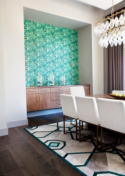 Transitional Dining Room by Etch Design Group