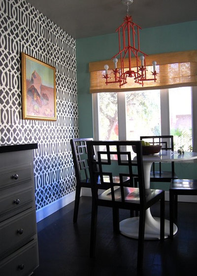 Eclectic Dining Room by M.A.D. Megan Arquette Design