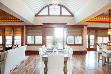 Example of a beach style dining room design in Charleston