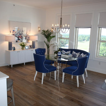 Beach Updated Nautical Penthouse Dining Rooml