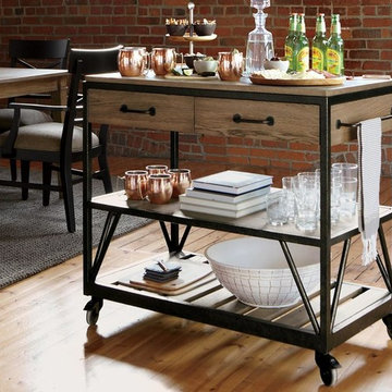 BEAM SERVING CART DINING ROOM