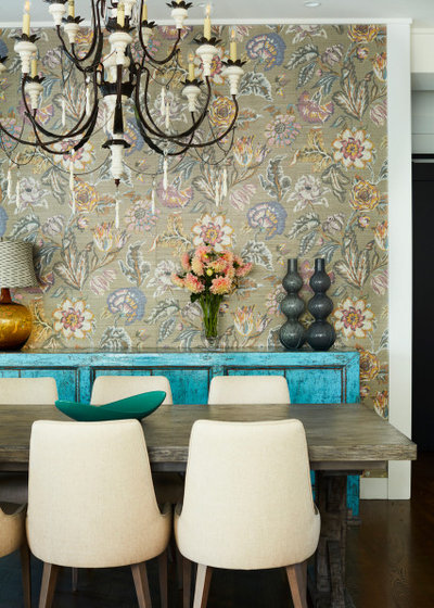 Transitional Dining Room by No Chintz