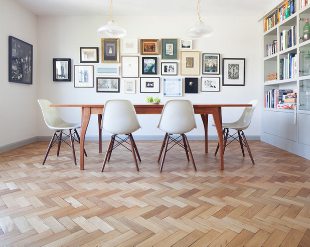 Transitional Dining Room by The New & Reclaimed Flooring Company