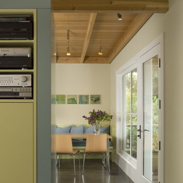 Beverly Place - Kitchen Storage Wall with Breakfast Nook Beyond