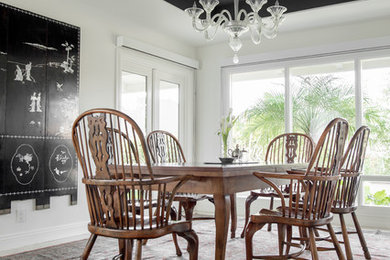 Inspiration for a timeless dining room remodel in Orange County