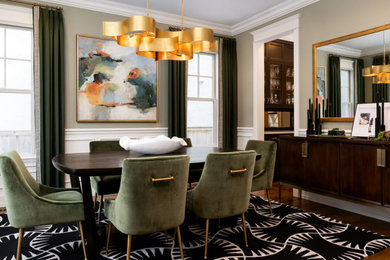 Black, Gold, and Emerald Dining