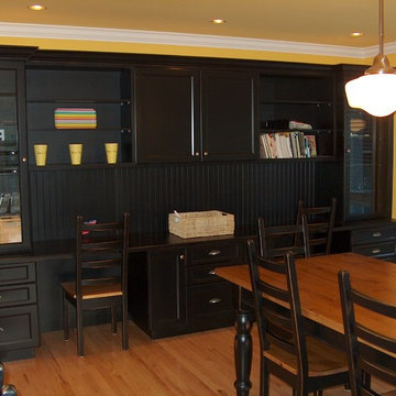 Black Painted Built-in Cabinets