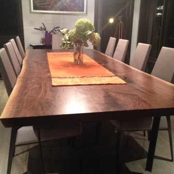 BLACK WALNUT LIVE EDGE TABLE BOARDROOM TABLE