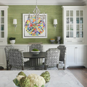 Black, White and Green Kitchen