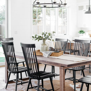 Black Windsor Chairs in Urban Farmhouse Magnolia Home-Style Room