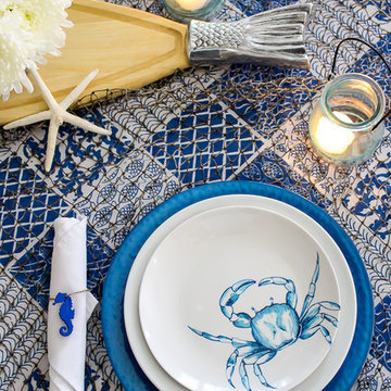 Blue & White Coastal Tablescape