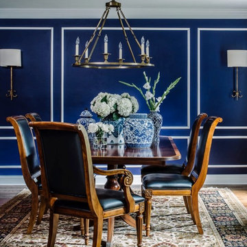 Blue and White Dining Room