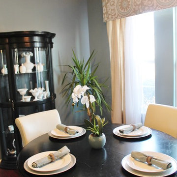 Blue Black and White Dining Room Project