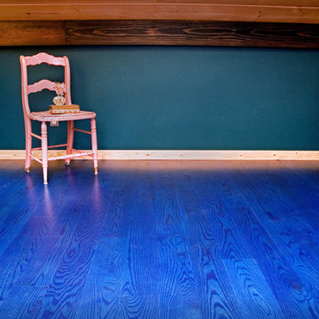 Blue Dye Red Oak Flooring