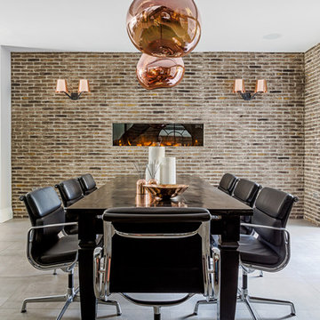 Blue-Grey Shaker Kitchen with Copper