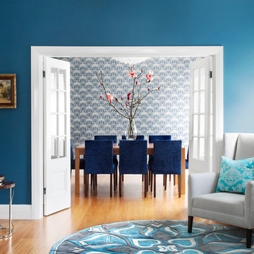 Blues in Kew Living and Dining Room
