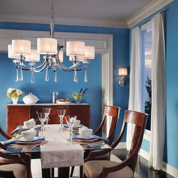 Bold Blue Dining Room