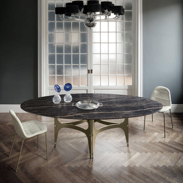Bontempi 2020 from Go Modern - Universe Oval Dining Table by Bernhardt & Vella