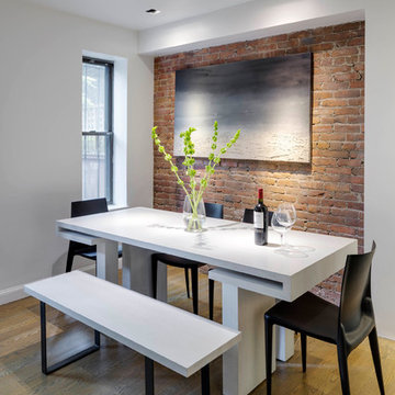 Boston, MA Contemporary Kitchen, Dining Table & Closet